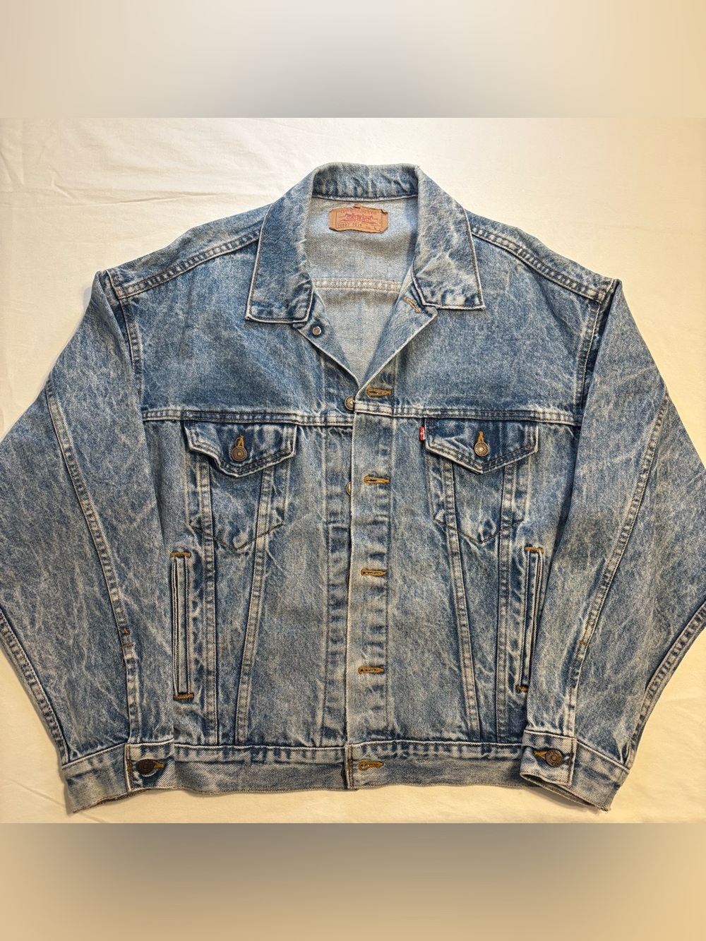 Vintage 1980’s Levi’s Acid Wash Denim 70507-0219 Made in USA Large Jacket